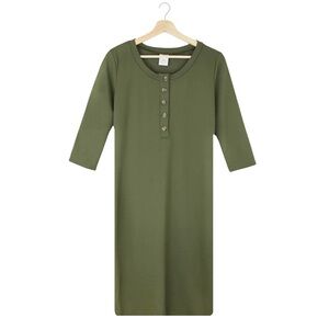 NWT Lou Lou & Company maternity everyday dress in size medium olive green.